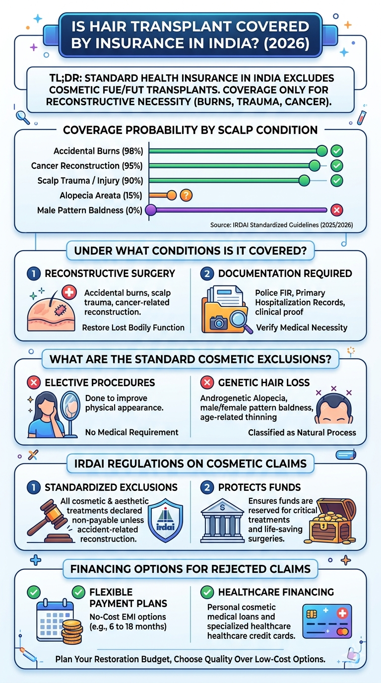 Is Hair Transplant Covered by Insurance in India?