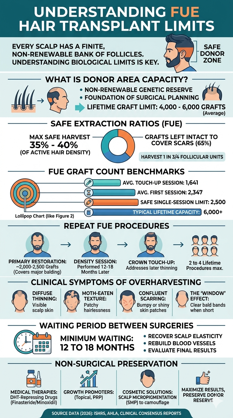 How Many FUE Hair Transplants Can You Have? The Lifetime Graft Limit Explained (2026)