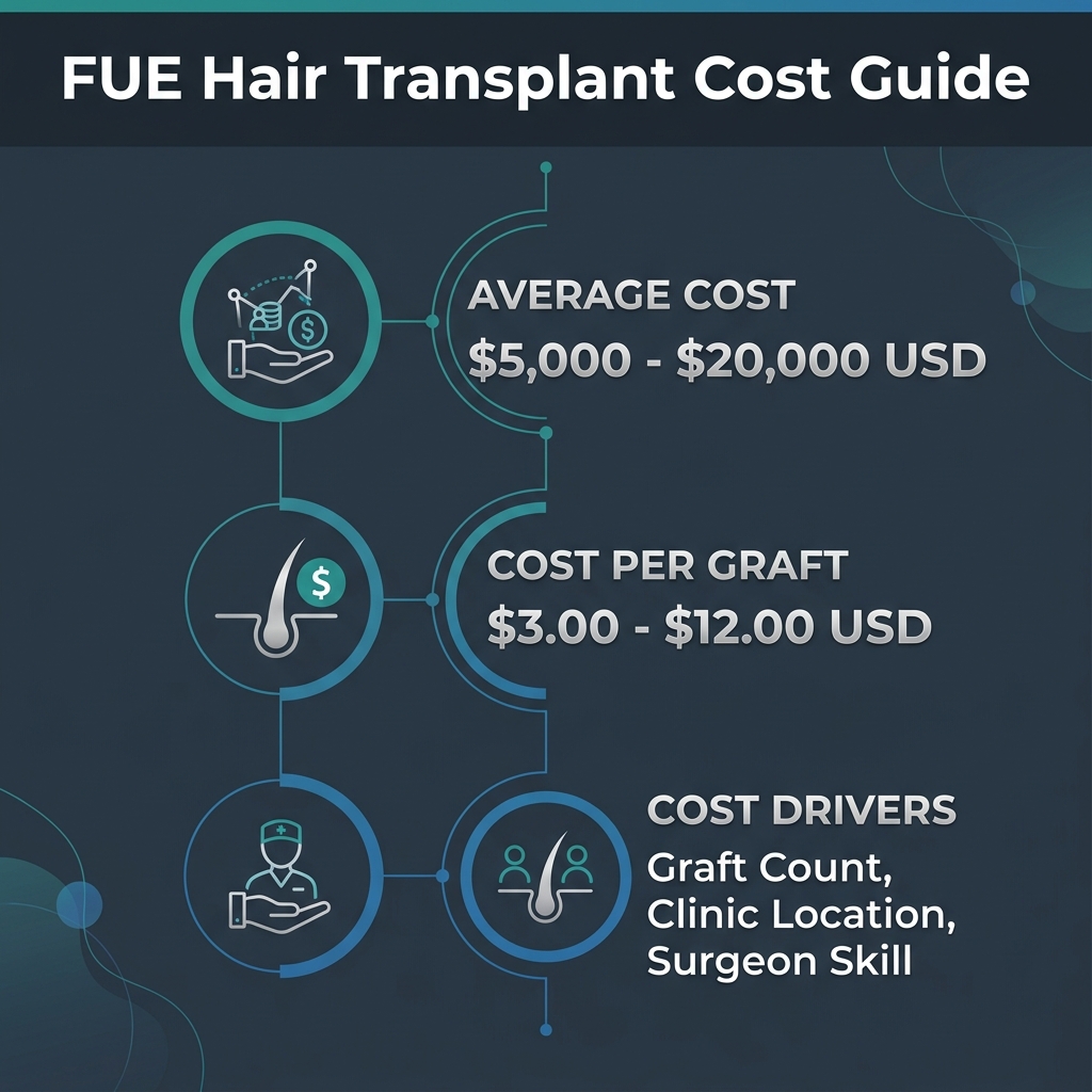 Infographic - How Much Is FUE Hair Transplant in California? 2026 Cost & Graft Guide