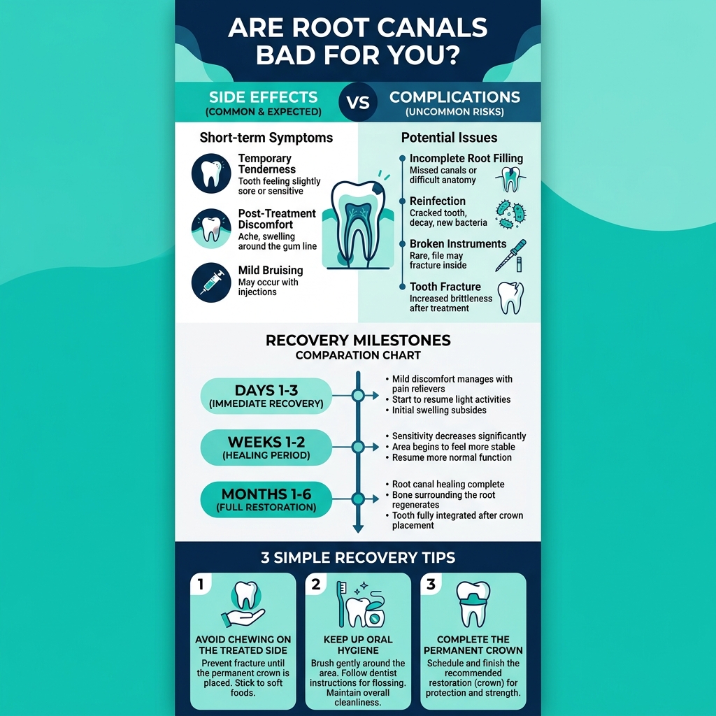 Infographic - Are Root Canals Bad for You? Side Effects, Risks, and Recovery (2026 Guide)