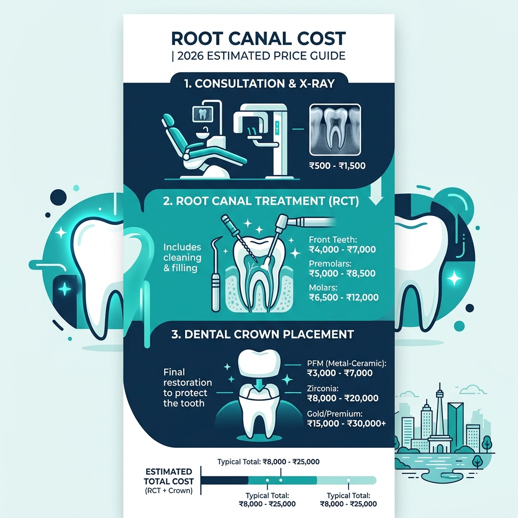 Infographic - What is the Root Canal Cost in Thane? 2026 Complete Price Guide