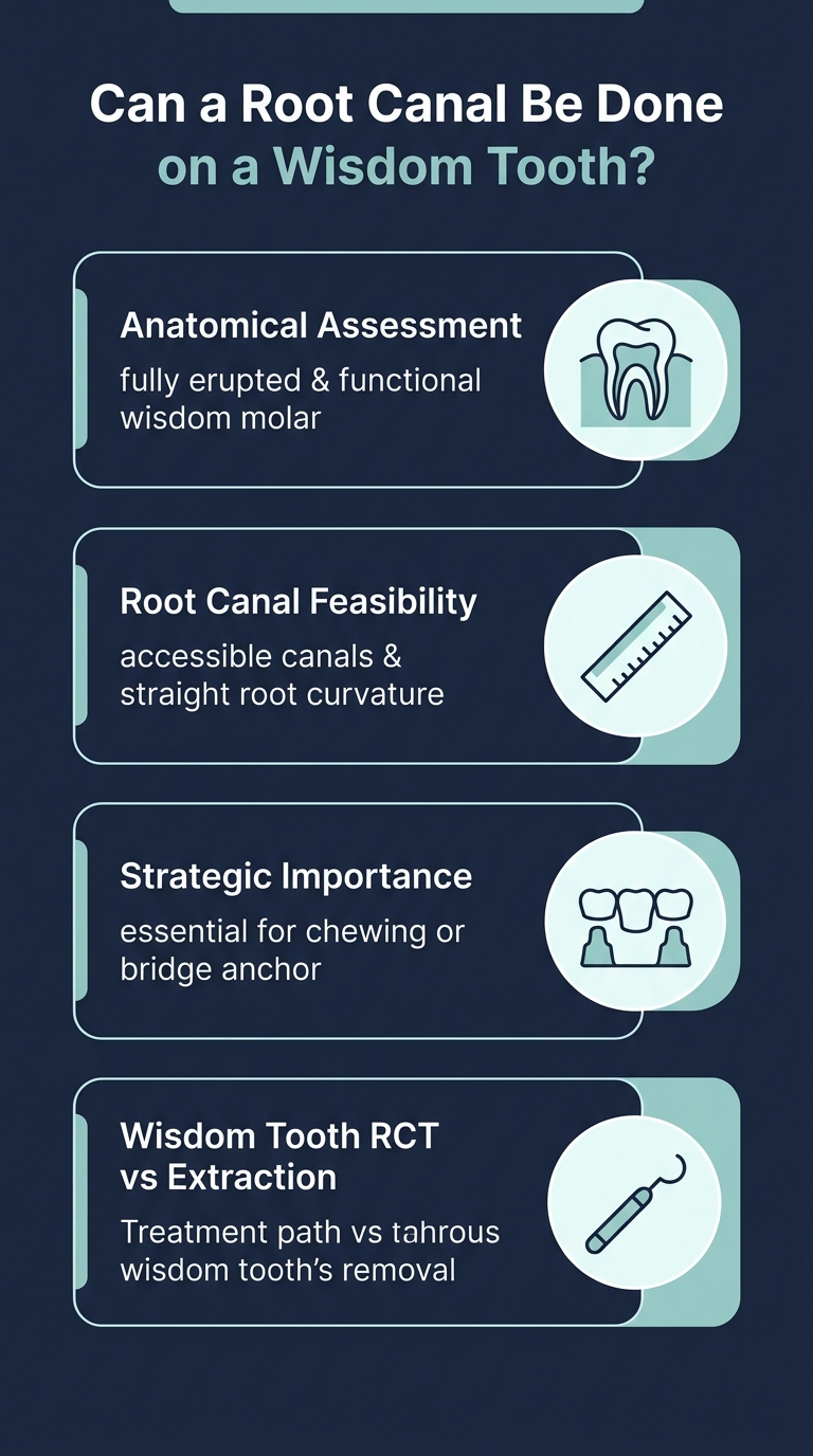 Infographic - Can a Root Canal Be Done on a Wisdom Tooth? Treat vs. Extract Guide
