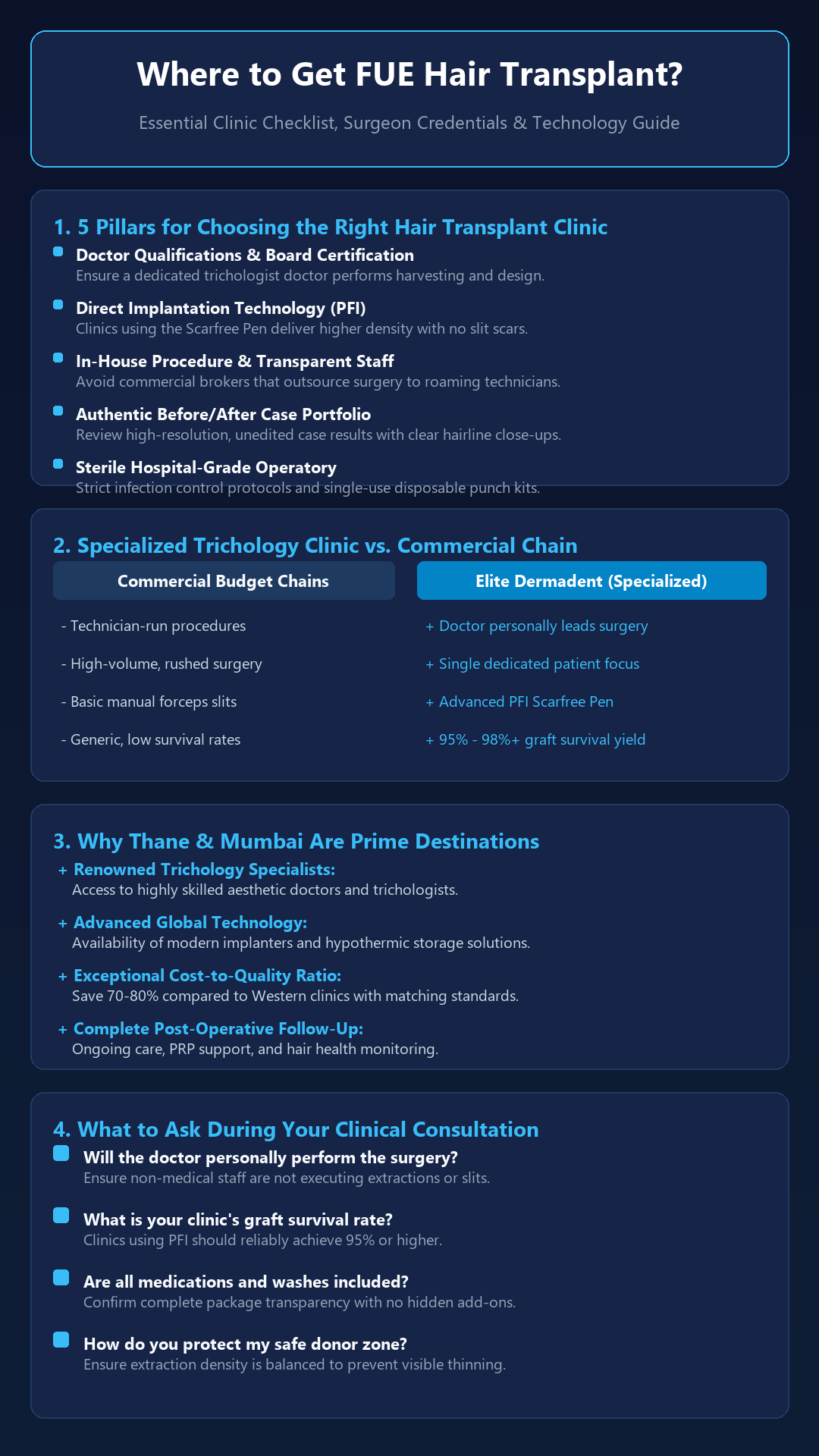 Infographic - Where to Get FUE Hair Transplant? How to Choose the Best Clinic in 2026